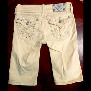 Miss Me girls 12 bermuda long shorts yellow